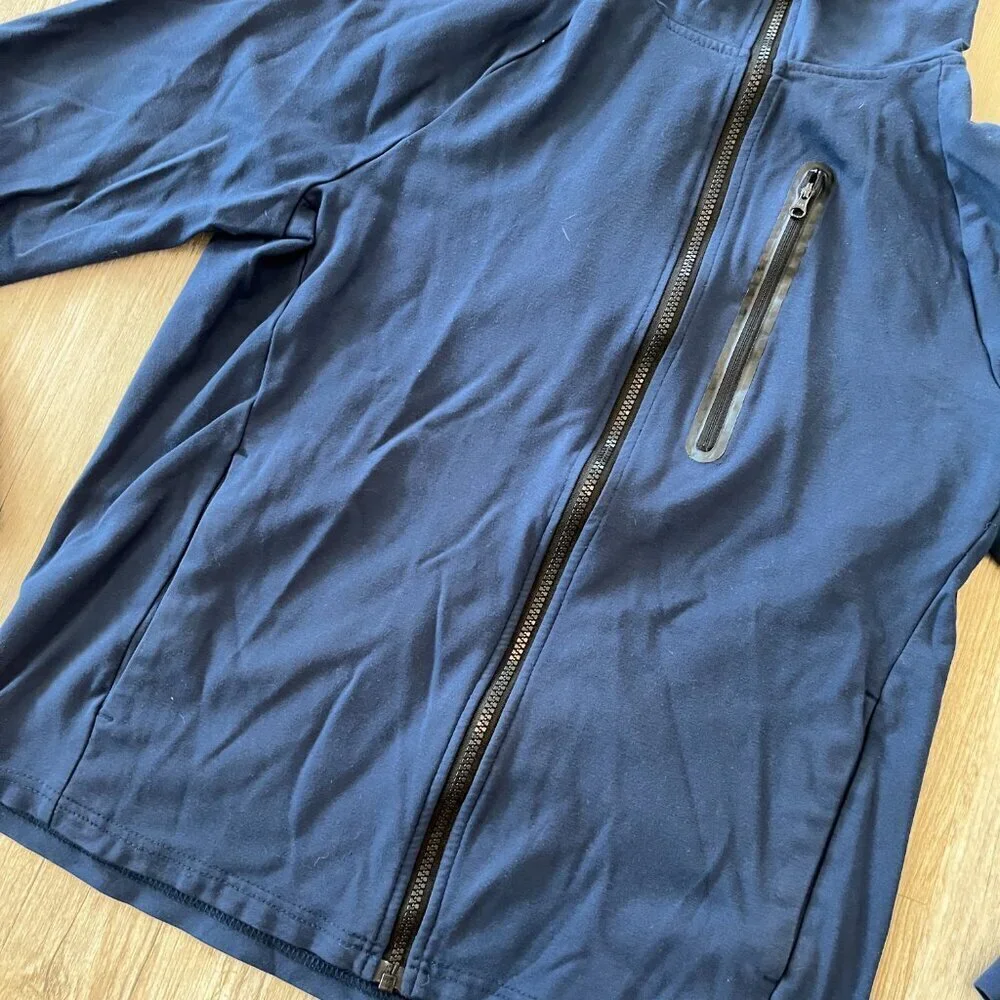 Unisex Member's Mark Blue Luxe Full Zip Hoodie - S - Picture 3 of 7